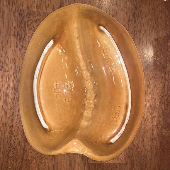 Vintage California Pottery Brown Ashtray Drip Glaze Glossy MADE IN USA 409 404 - Picture 2 of 5